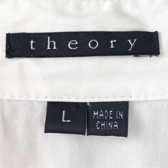 Vince Womens Button Up Shirt L Ivory Kicki Ruched Old Money Career Chic Prep - Picture 5 of 8